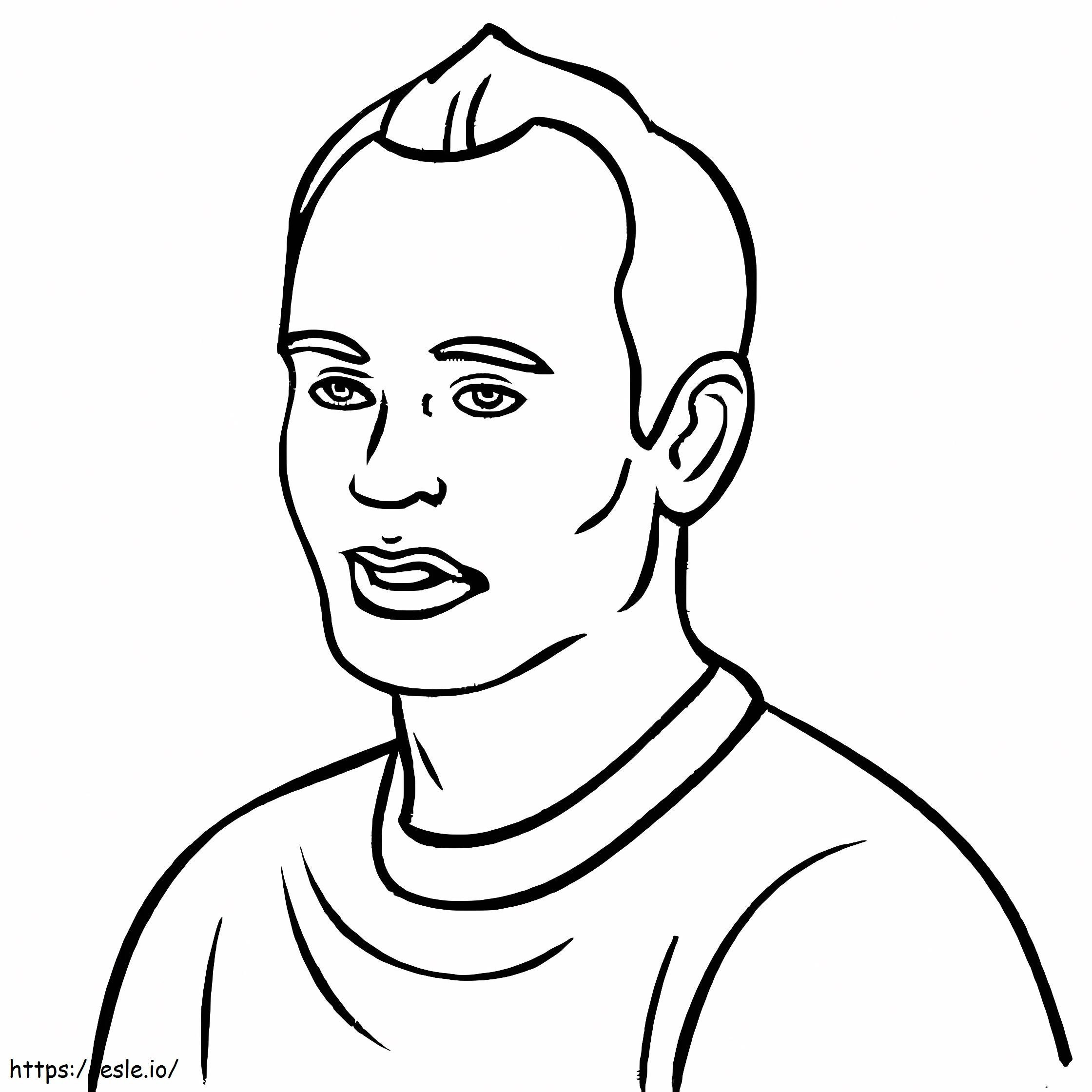 Boss Andrés Iniesta coloring page