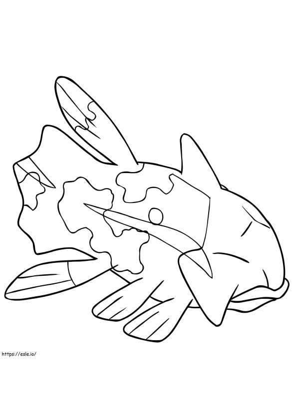 Printable Relicanth Pokemon coloring page