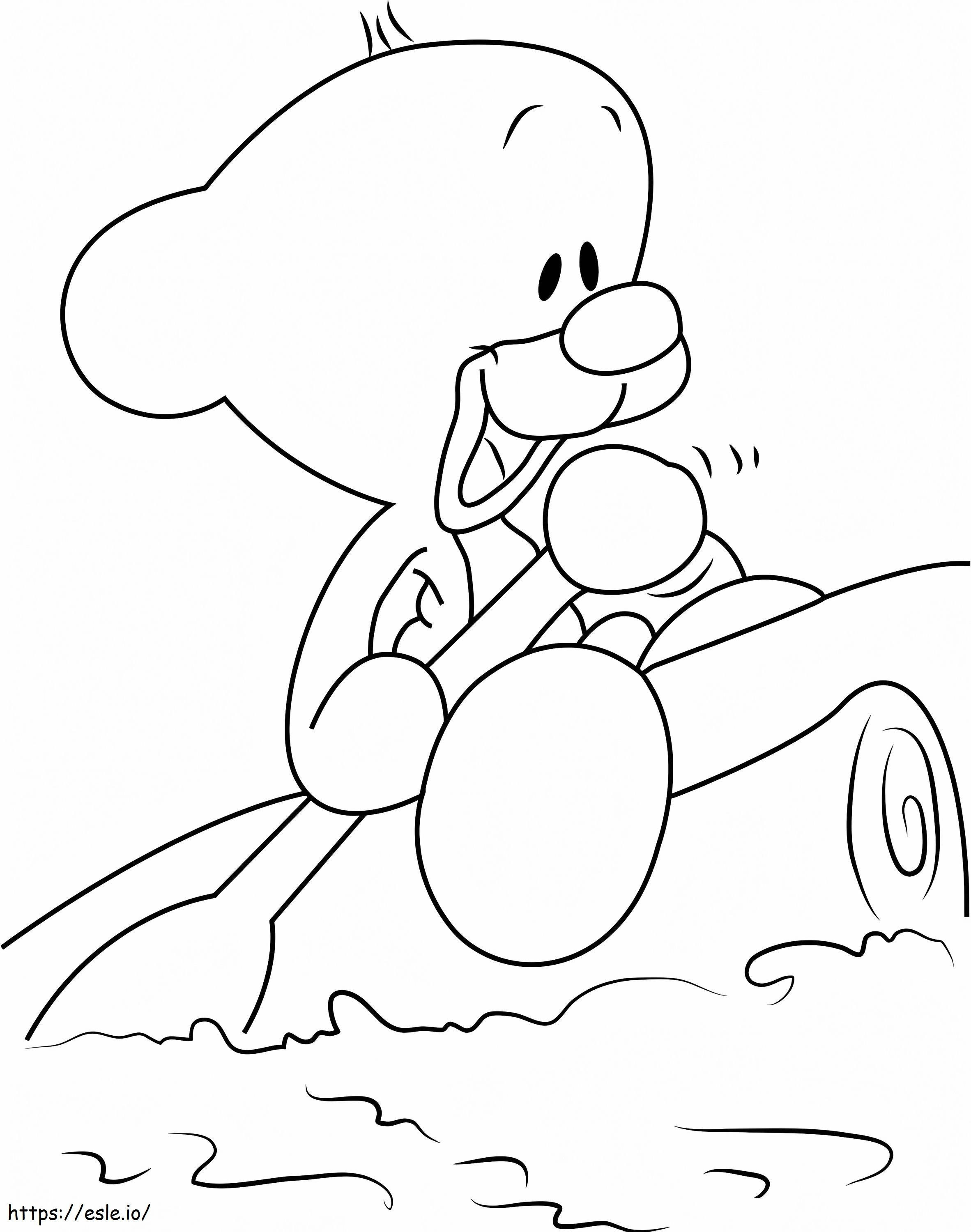 Pimboli On Boat coloring page