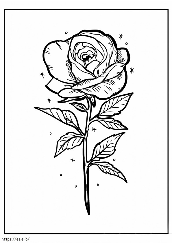 Coloriage Rose basique à imprimer dessin