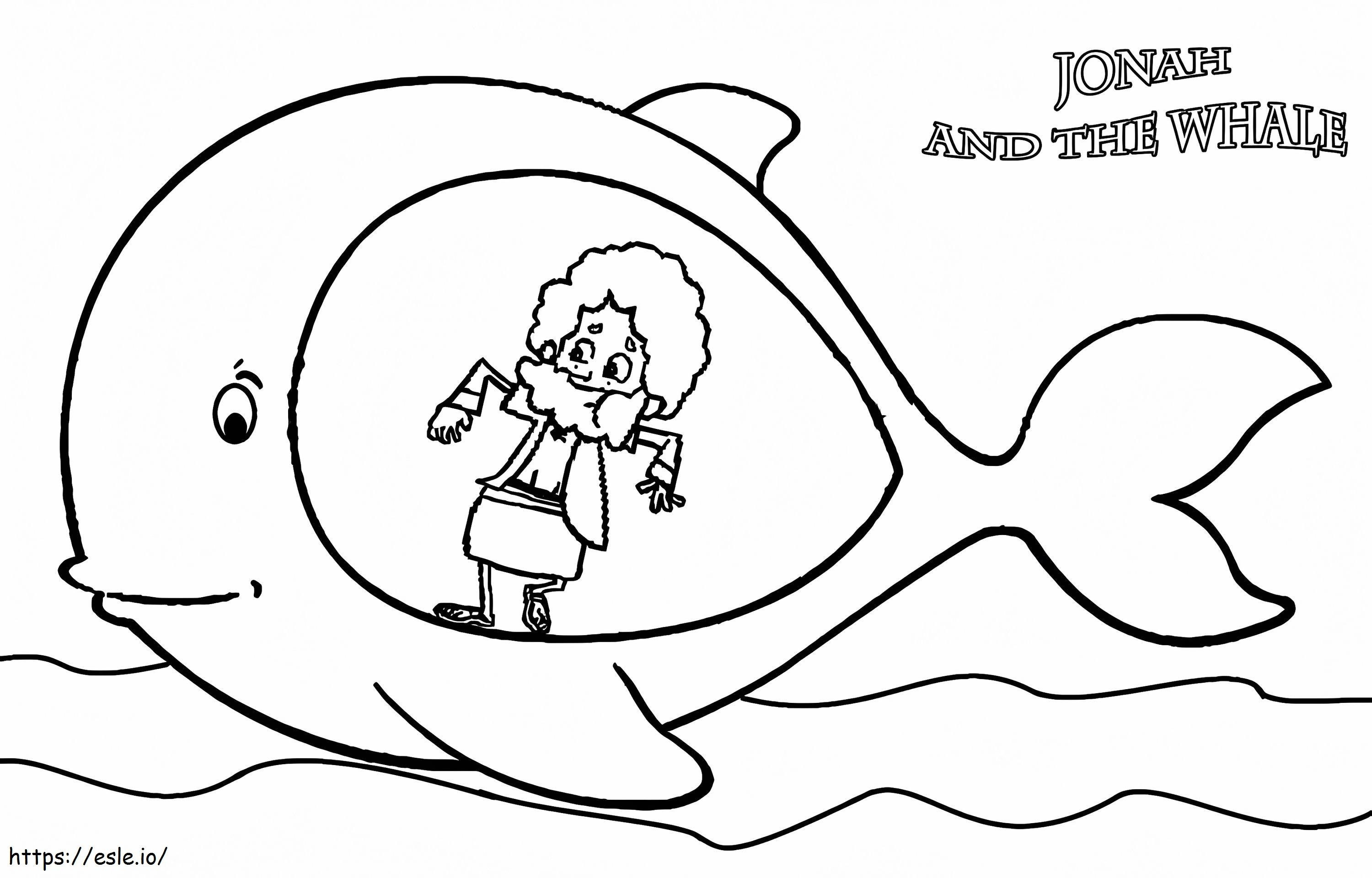 Coloriage Jonas et la baleine 26 à imprimer dessin