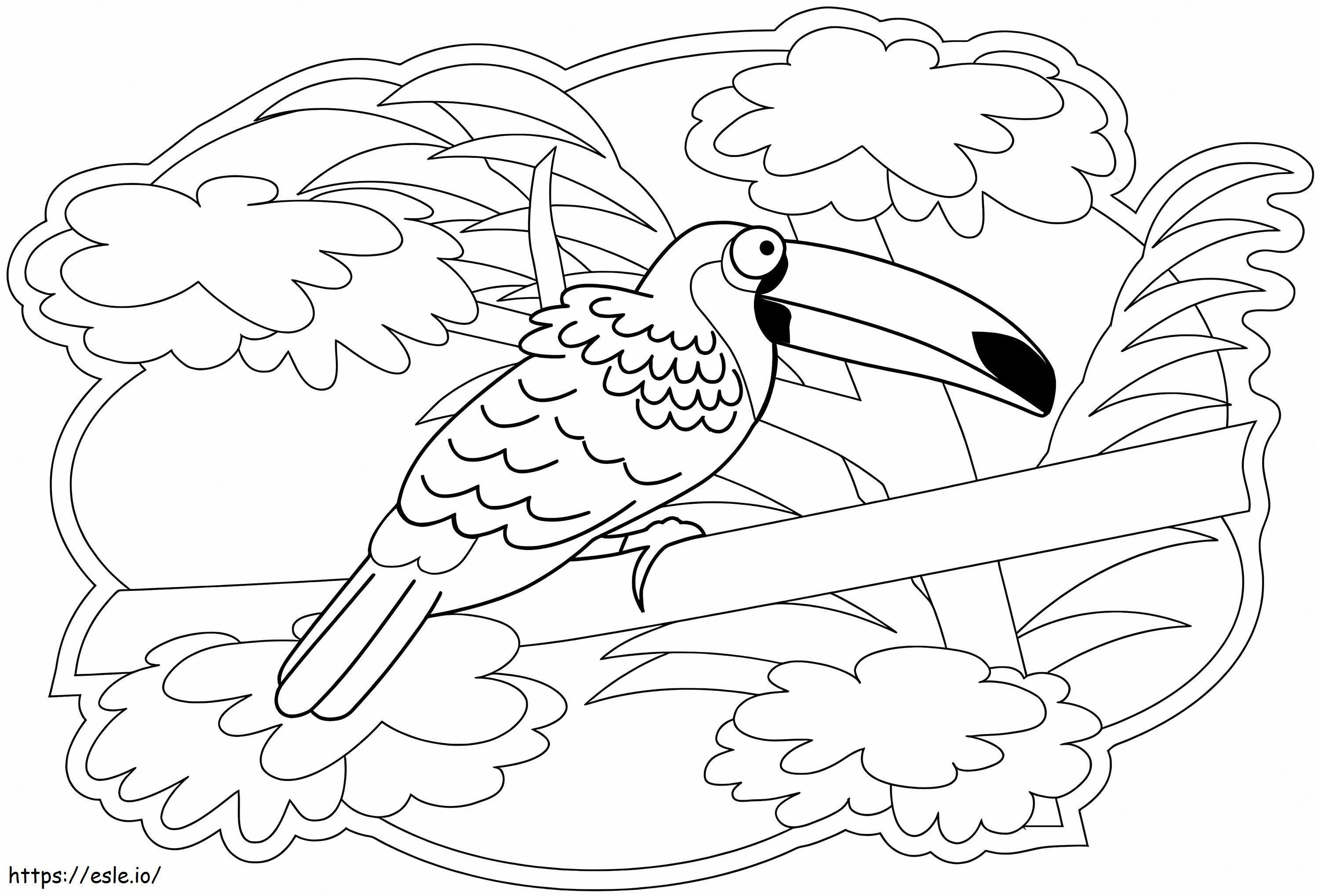 Pássaro Tucano para colorir
