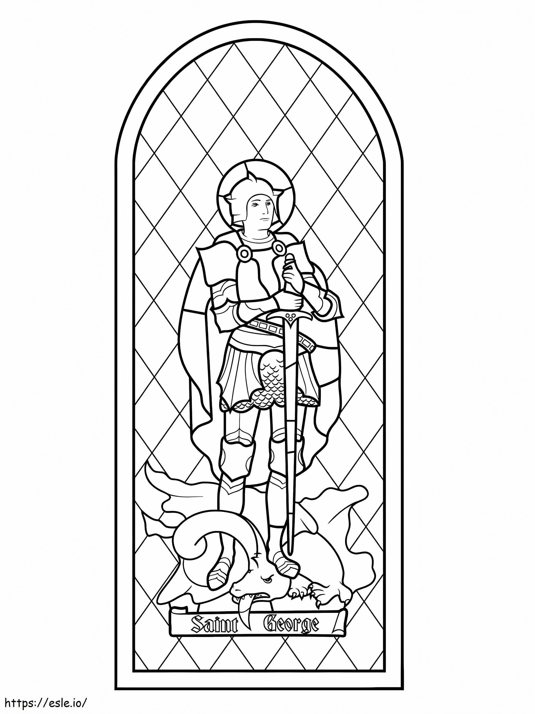 Glasmalerei des Heiligen Georg ausmalbilder