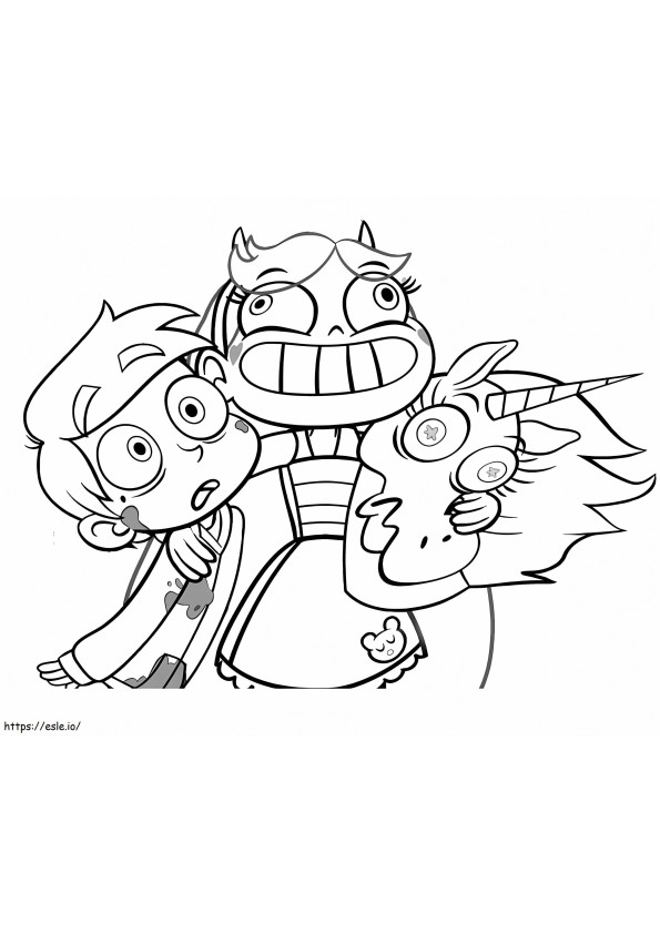 Star Butterfly With Friends coloring page