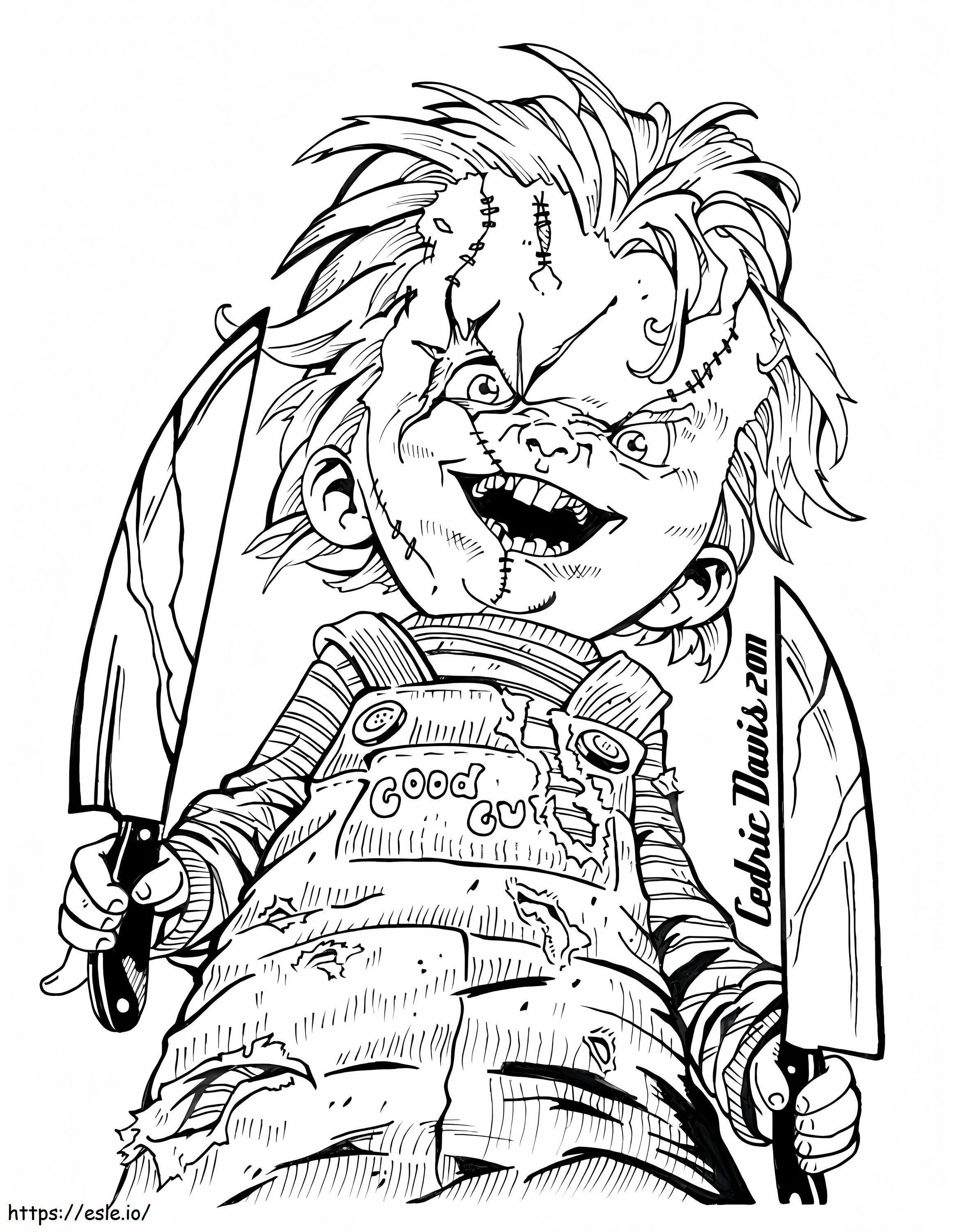 Il piccolo Chucky da colorare