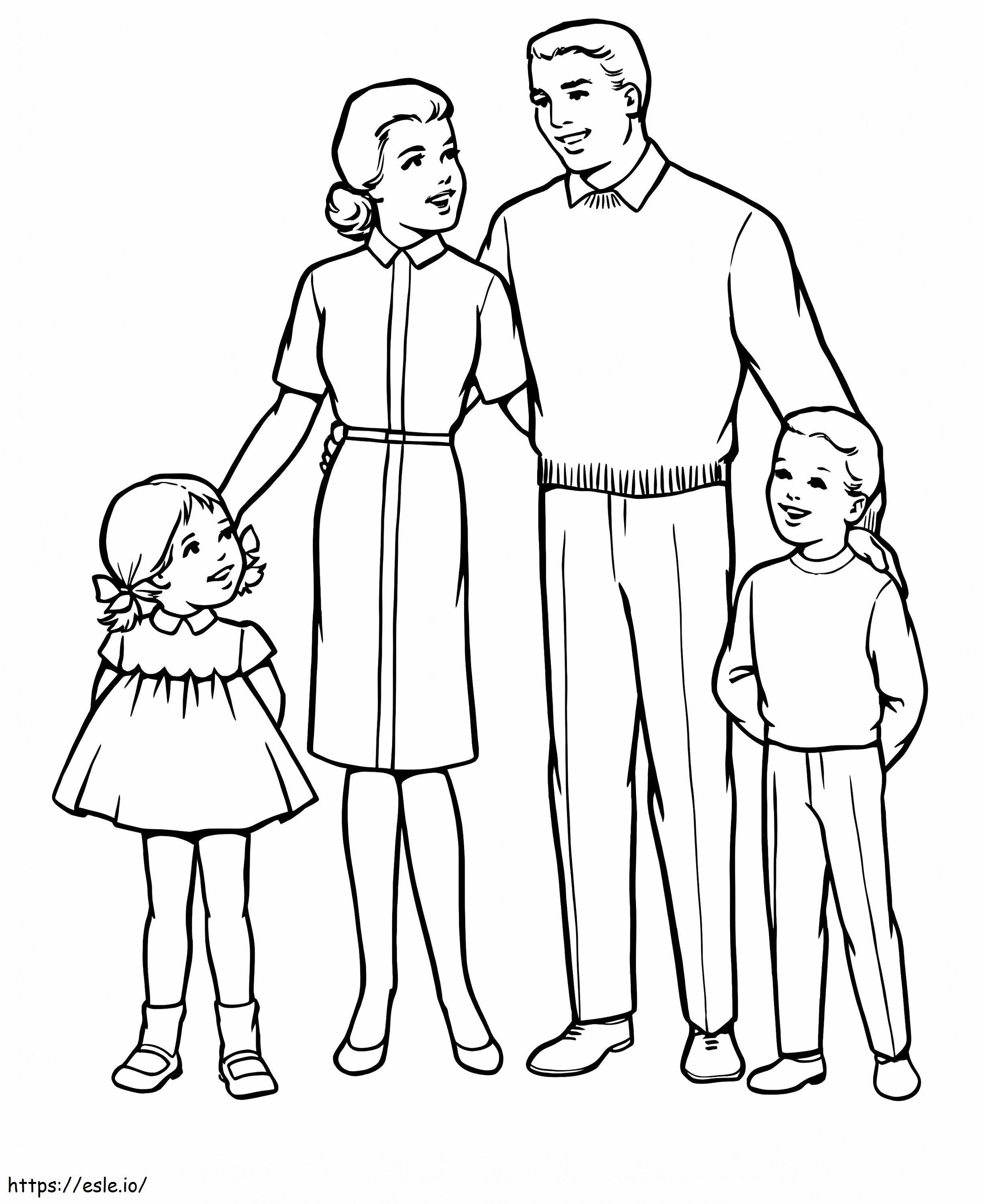 Nice Family coloring page