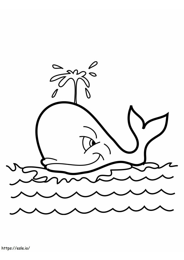 普通の鱗のクジラ ぬりえ - 塗り絵