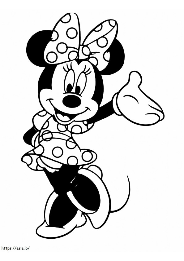 Leuke muis Minnie kleurplaat