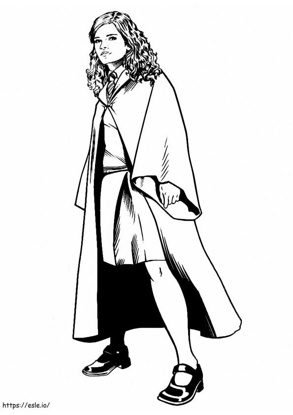 Lovely Hermione coloring page