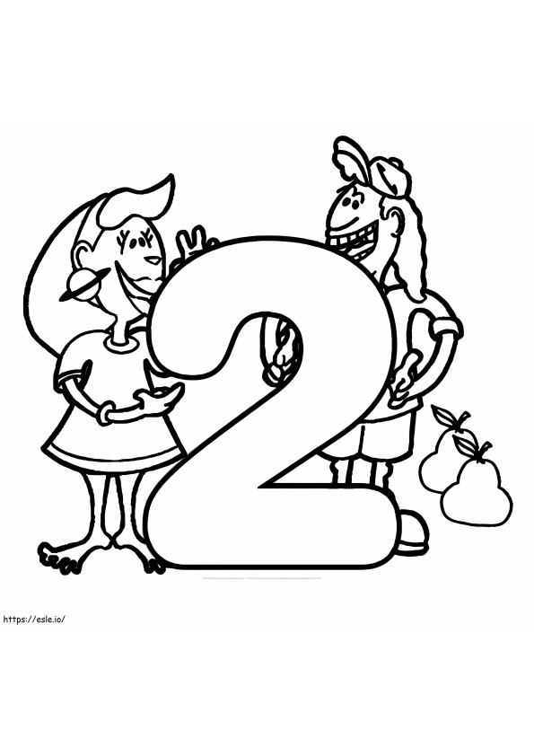 Numer 2 I Dwie Dziewczyny kolorowanka