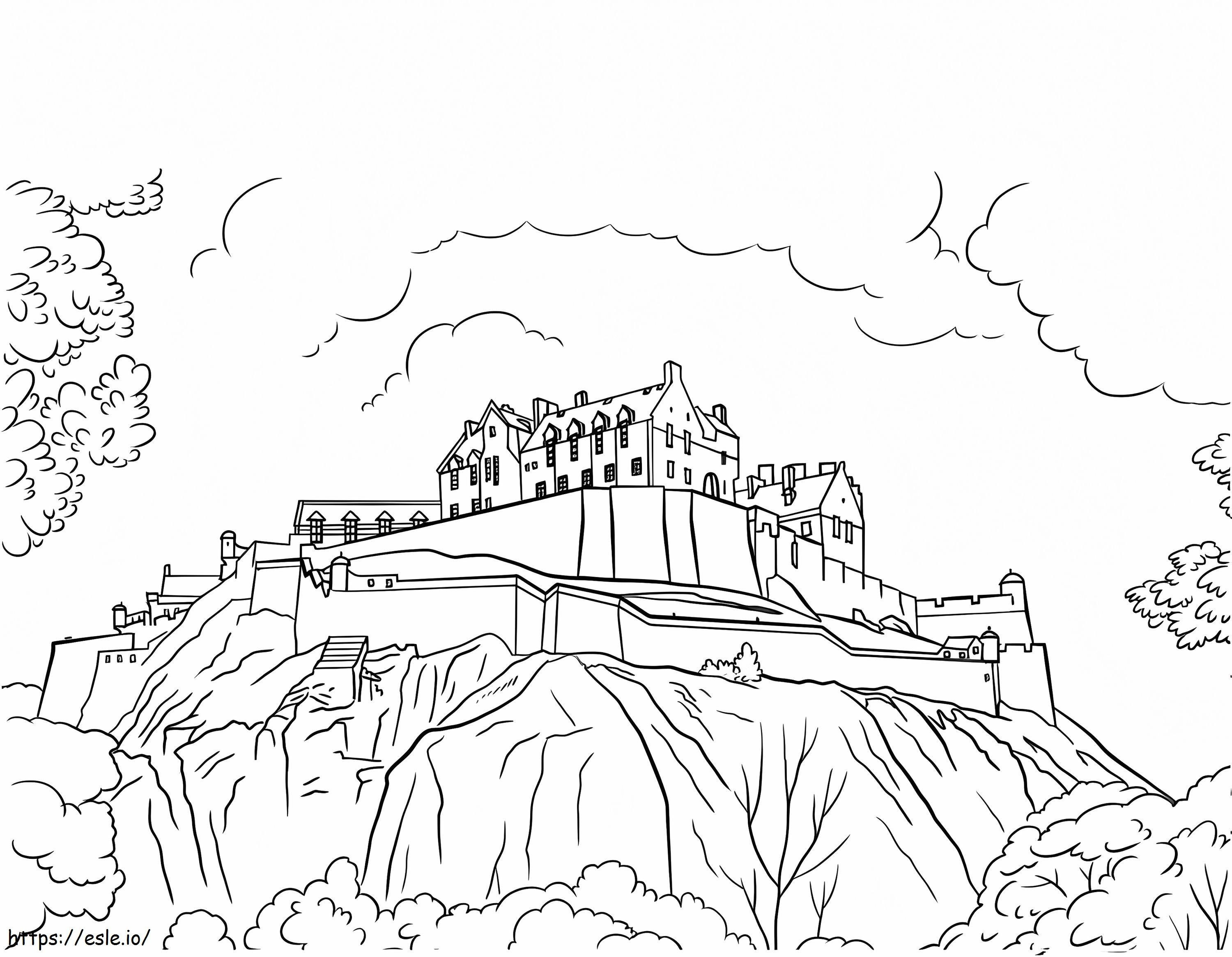 castillo de Edimburgo para colorear