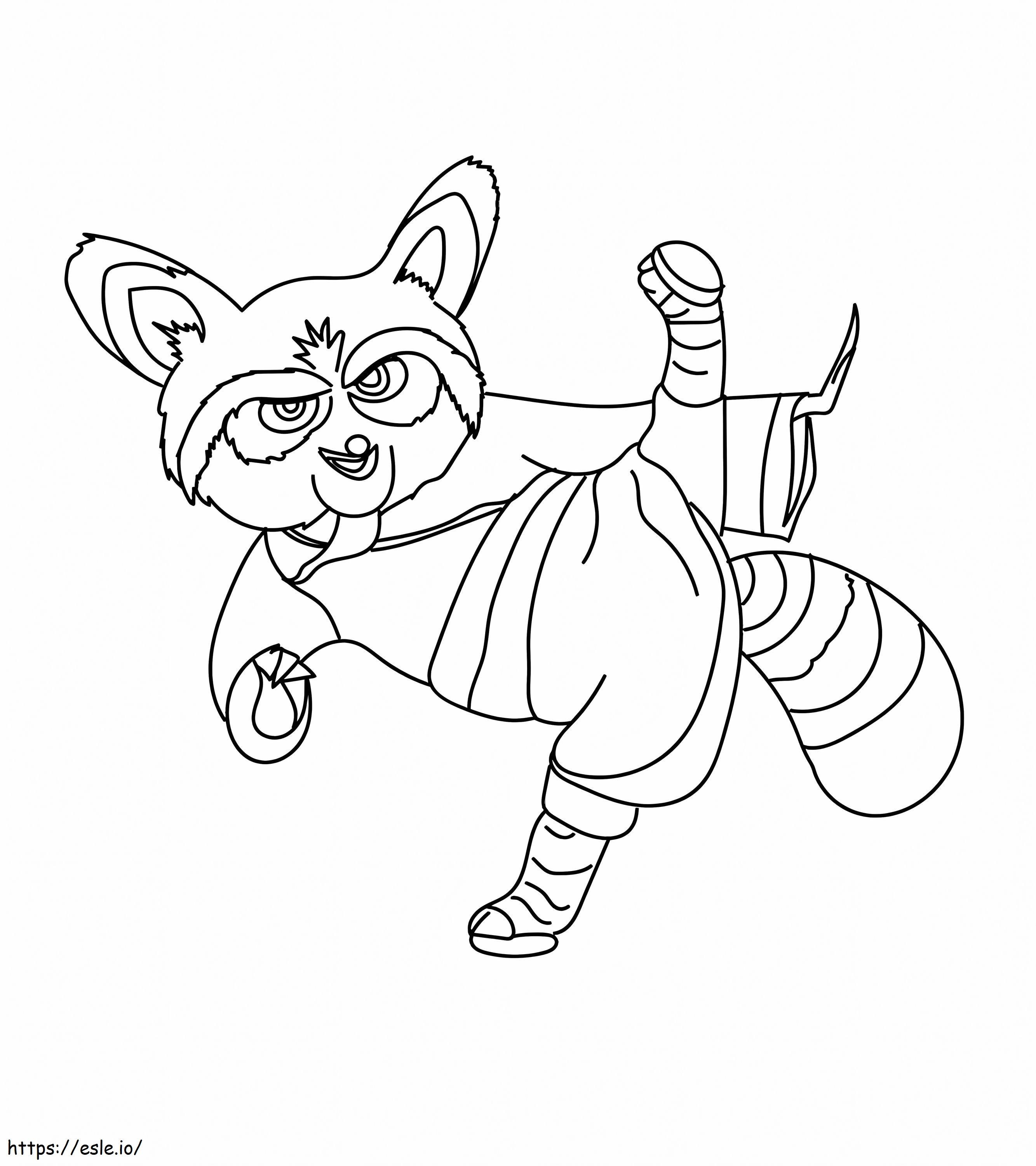 Master Shifu Kicks Coloring Page