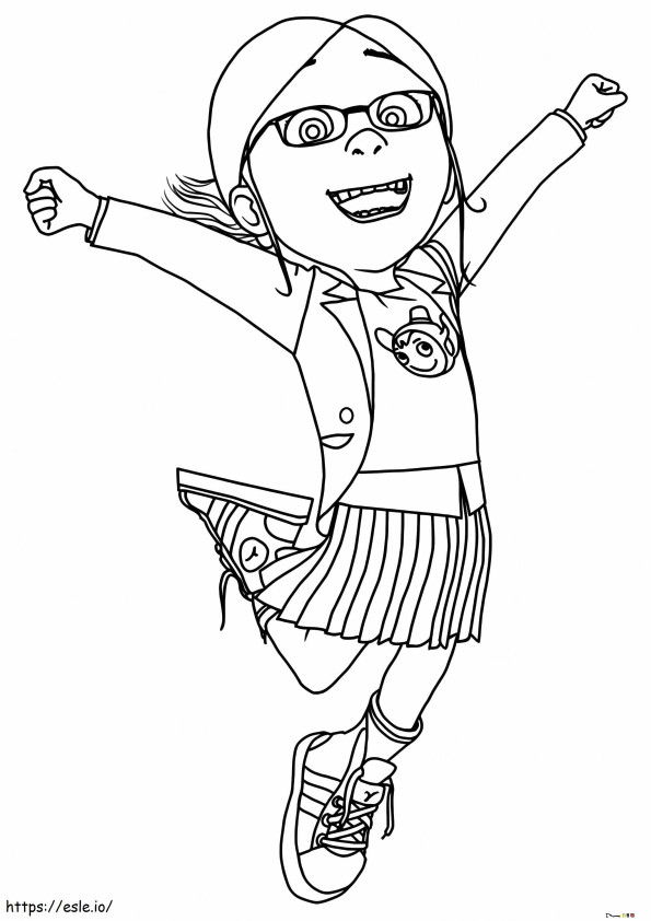 Despicable Me Funny Girl coloring page