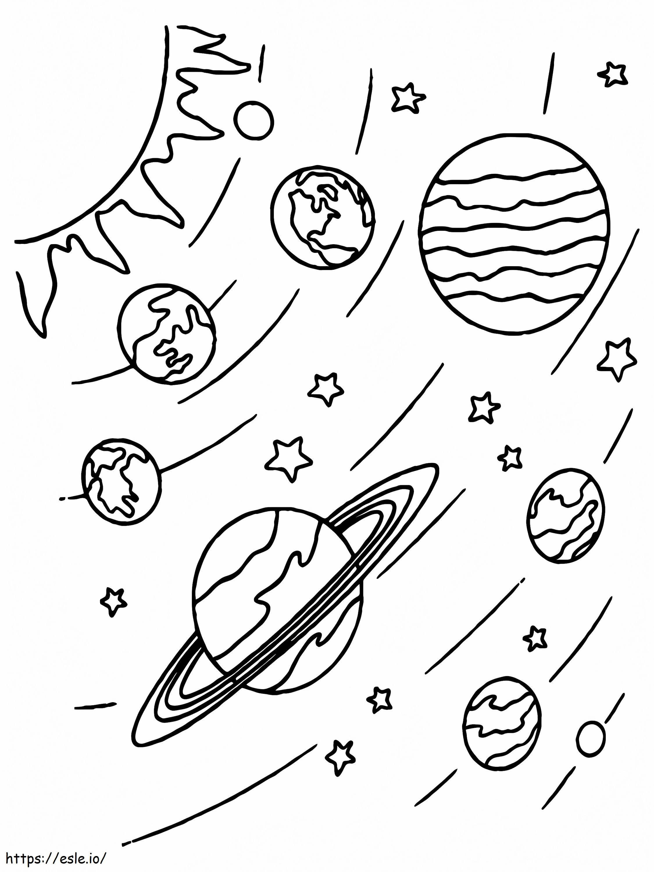 Simple Planets Of The Solar System coloring page