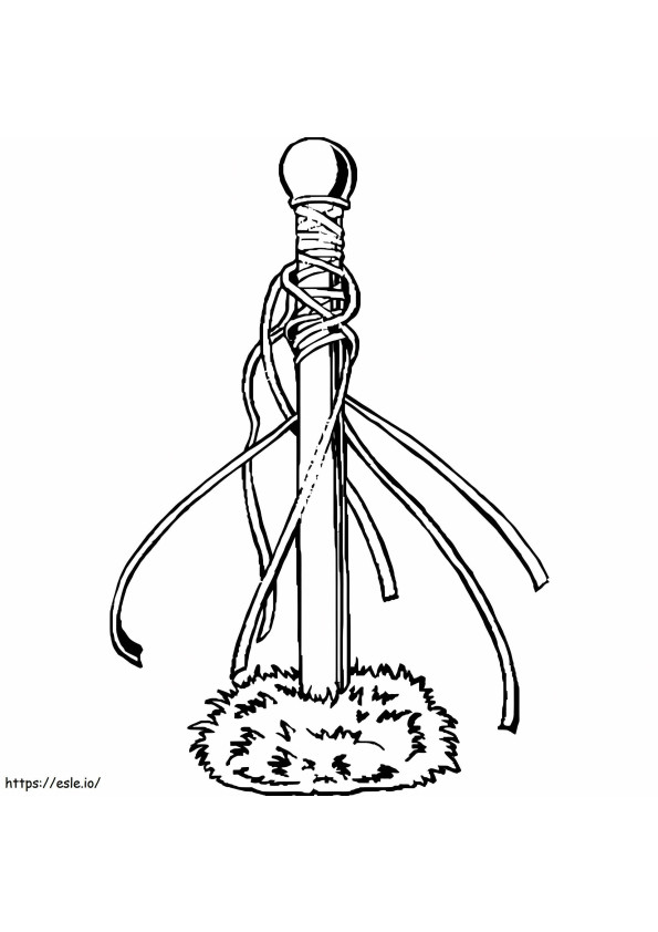 Maypole To Color coloring page