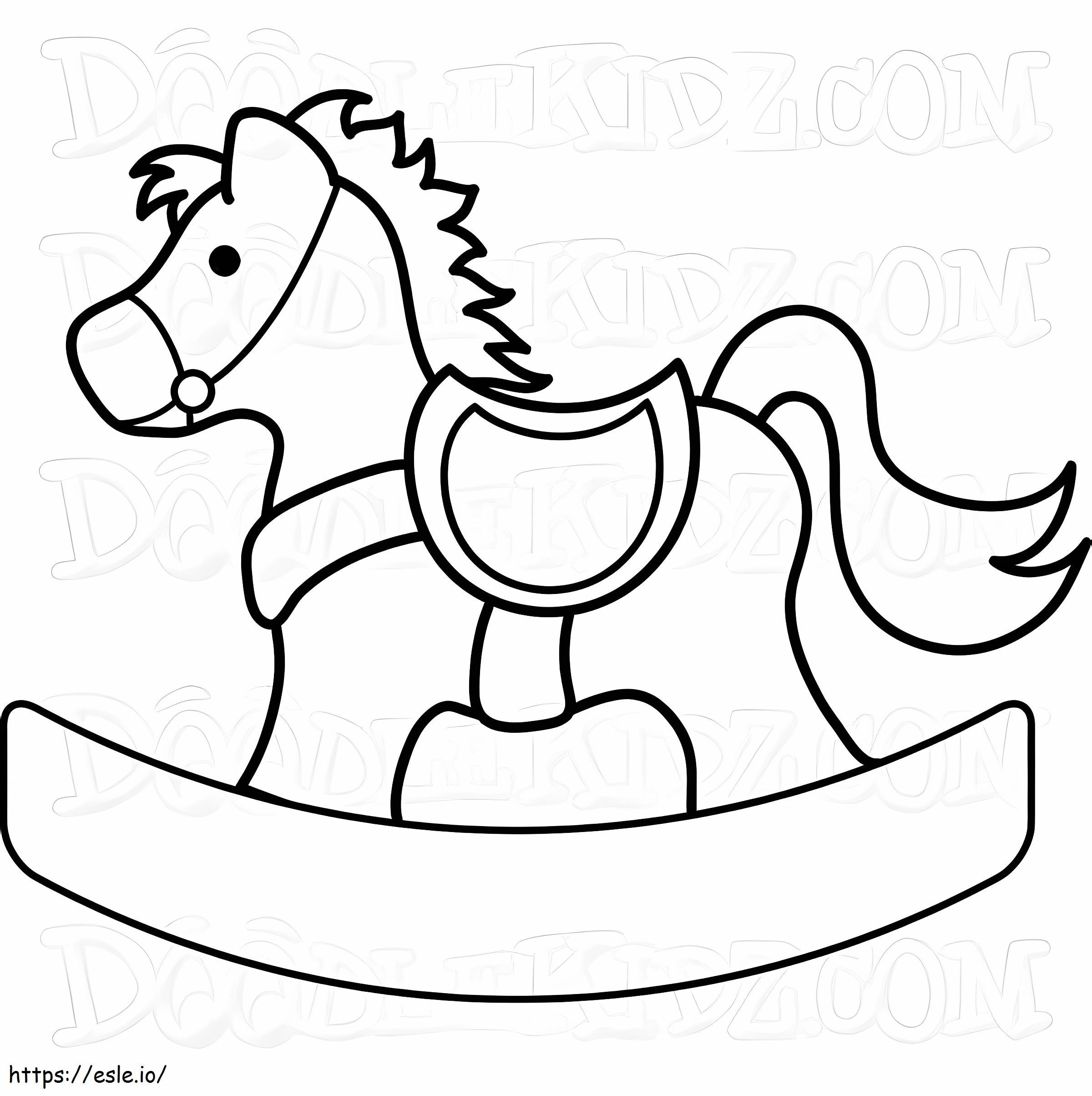 Very Easy Rocking Horse coloring page