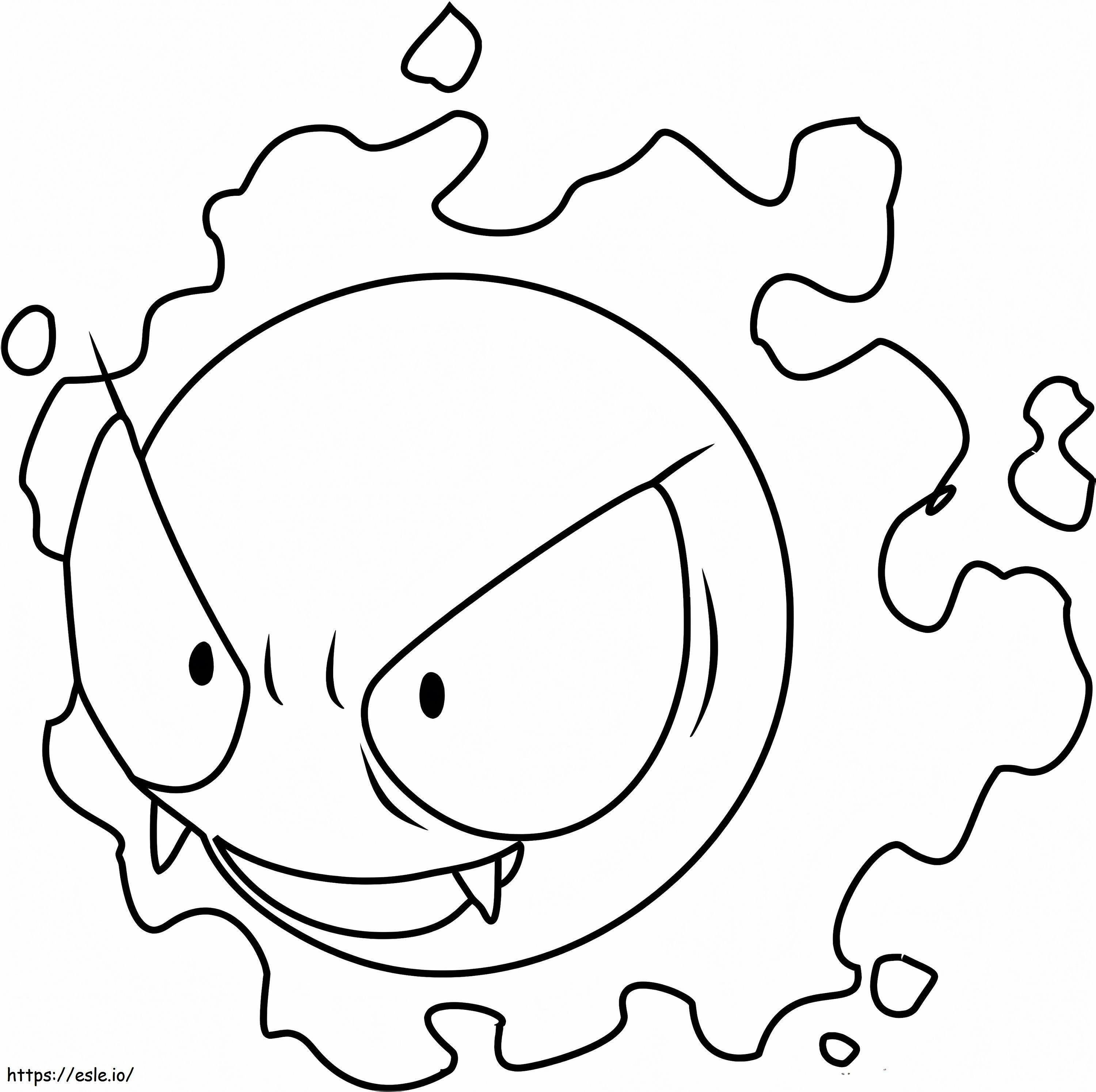 Gastly 2 coloring page
