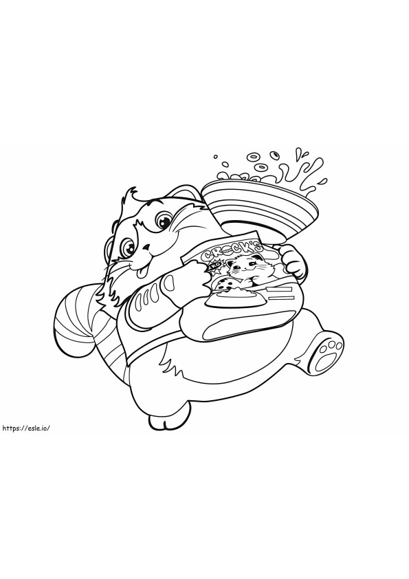 Hungry Meatball From 44 Cats coloring page
