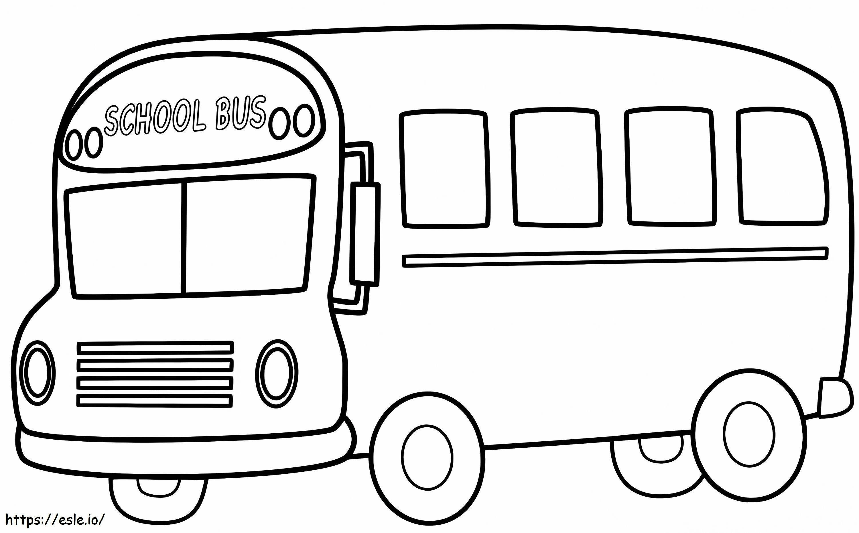 Minunat autobuz școlar de colorat