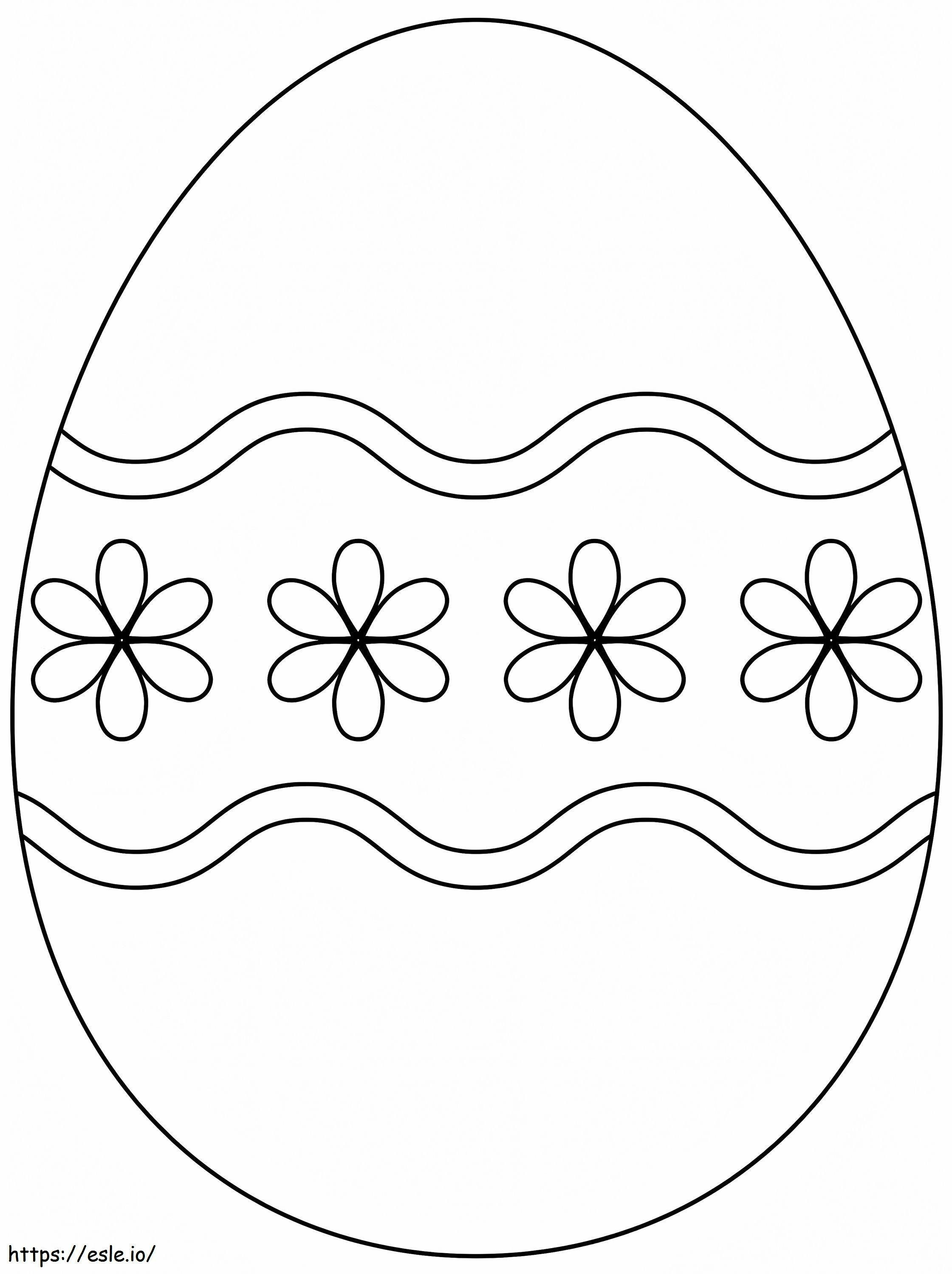 Telur Paskah Cantik 1 Gambar Mewarnai