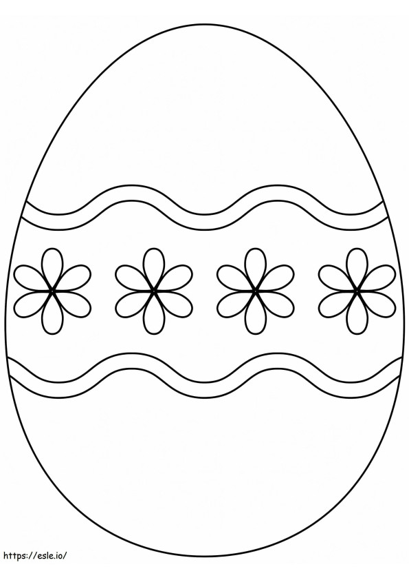 Grazioso uovo di Pasqua 1 da colorare