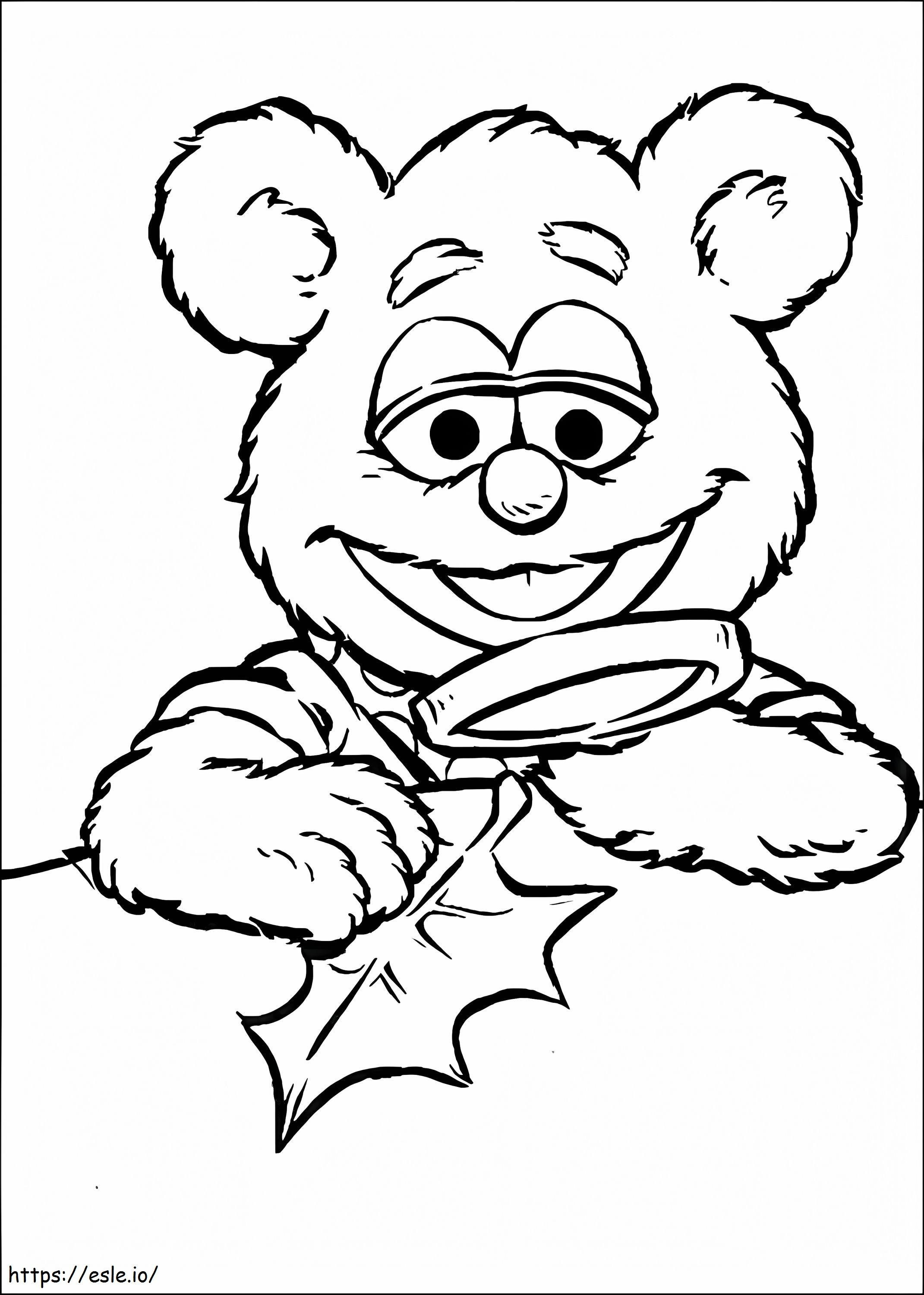 Baby Fozzie With Magnifying Glass coloring page