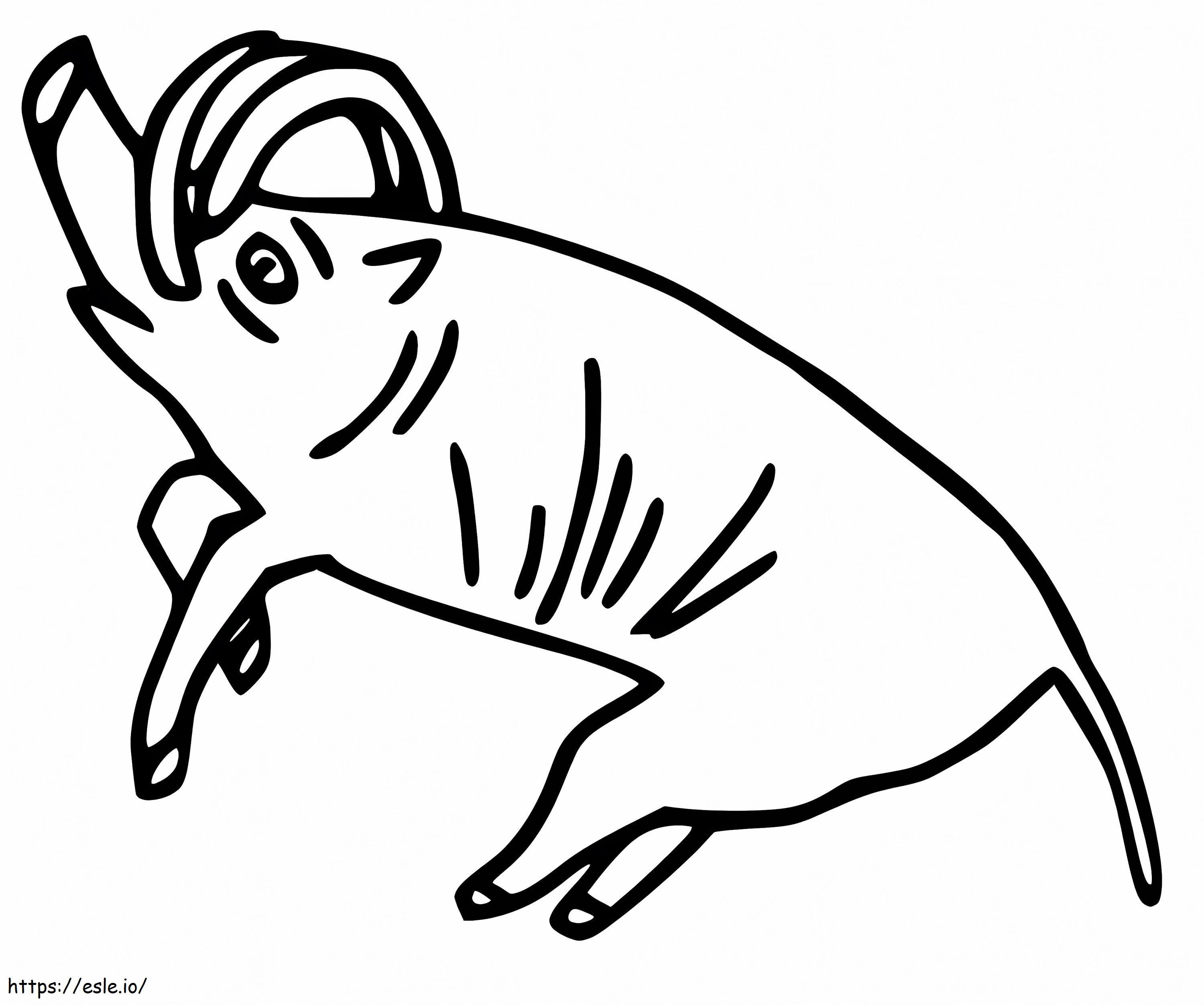 Einfache Babirusa ausmalbilder