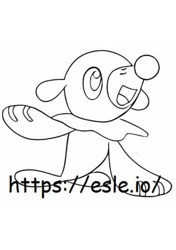Popplio coloring page