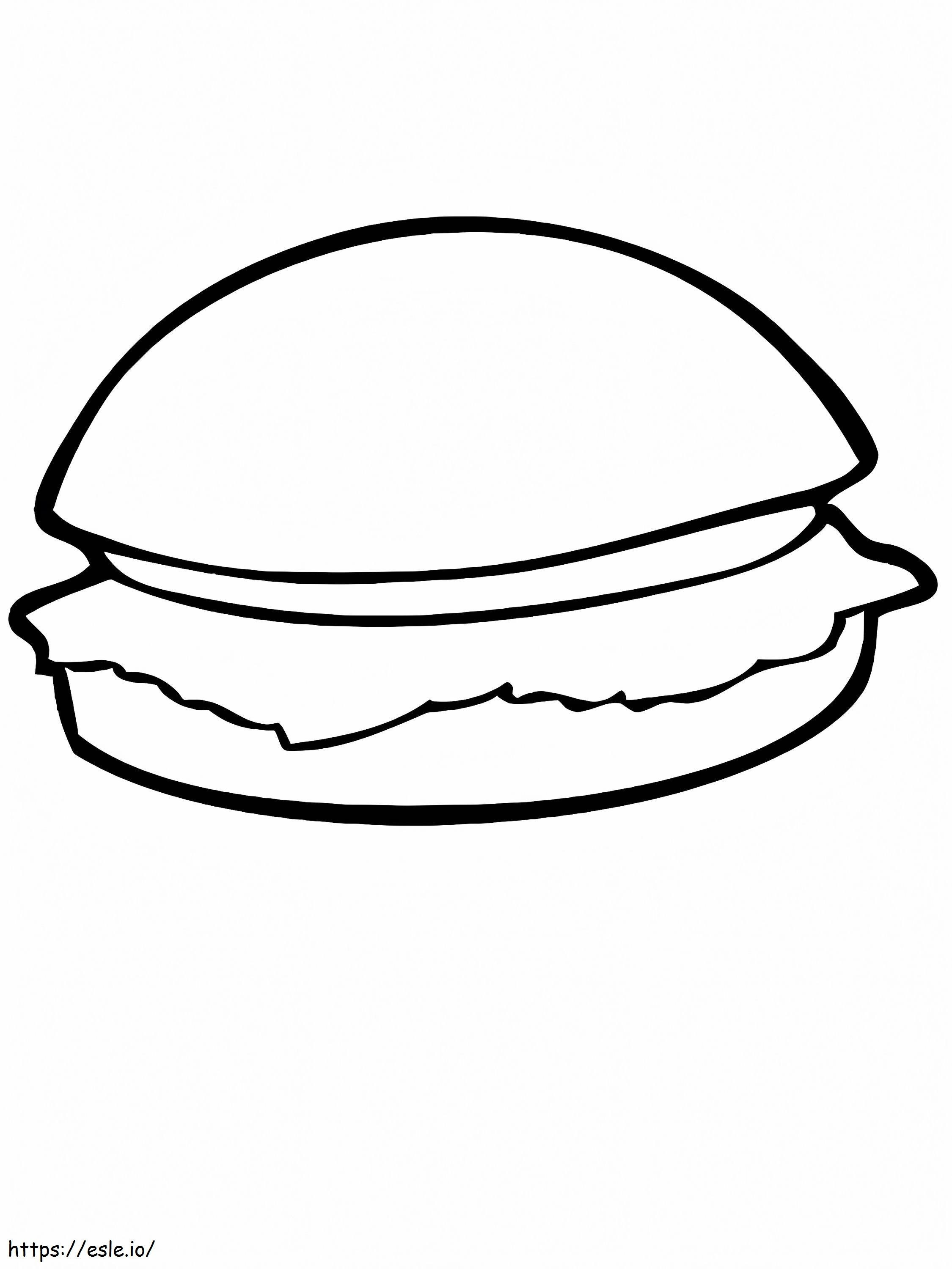 Hamburger facile da colorare