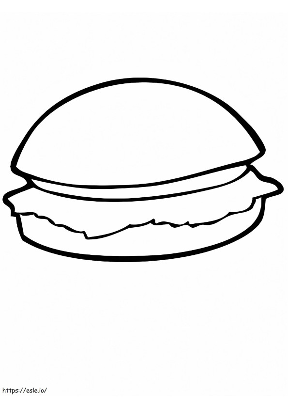 Coloriage Burger facile à imprimer dessin
