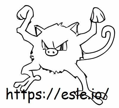 Mankey coloring page