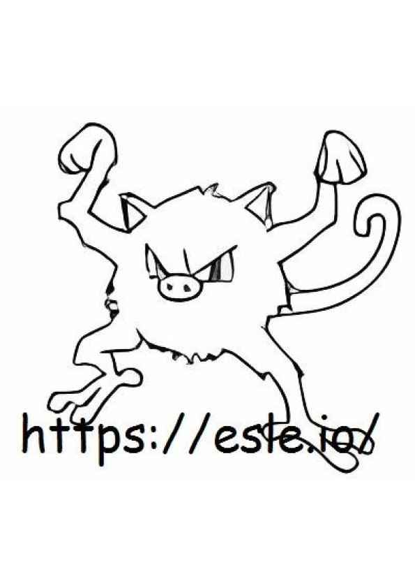 Mankey coloring page
