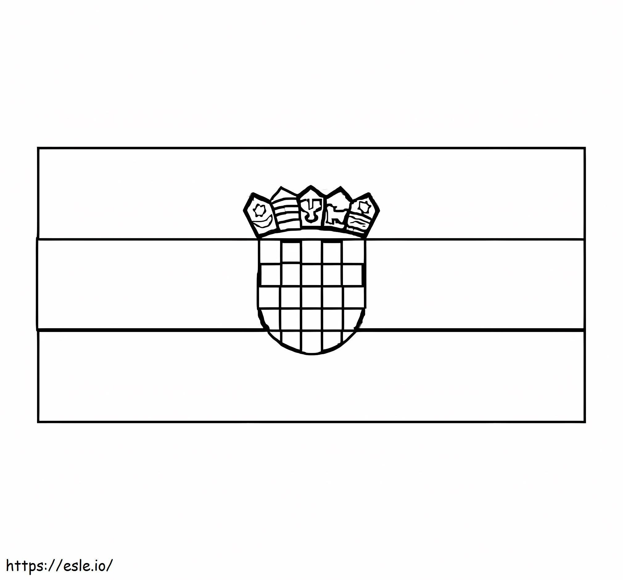 Flagge Kroatiens ausmalbilder