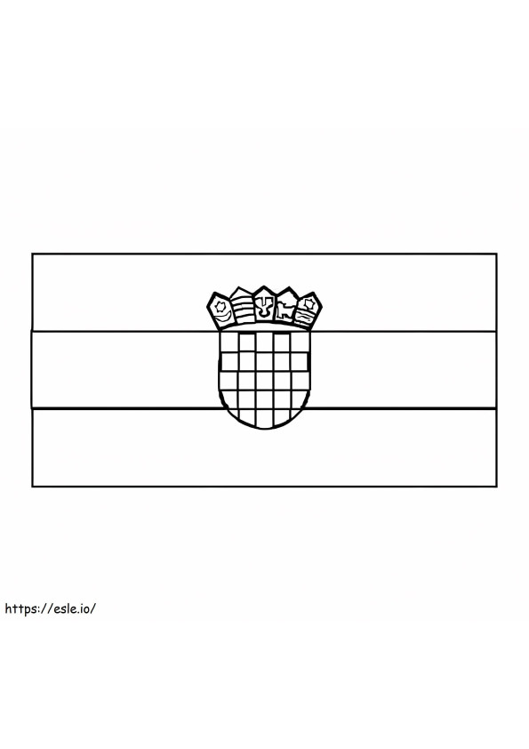 Flagge Kroatiens ausmalbilder