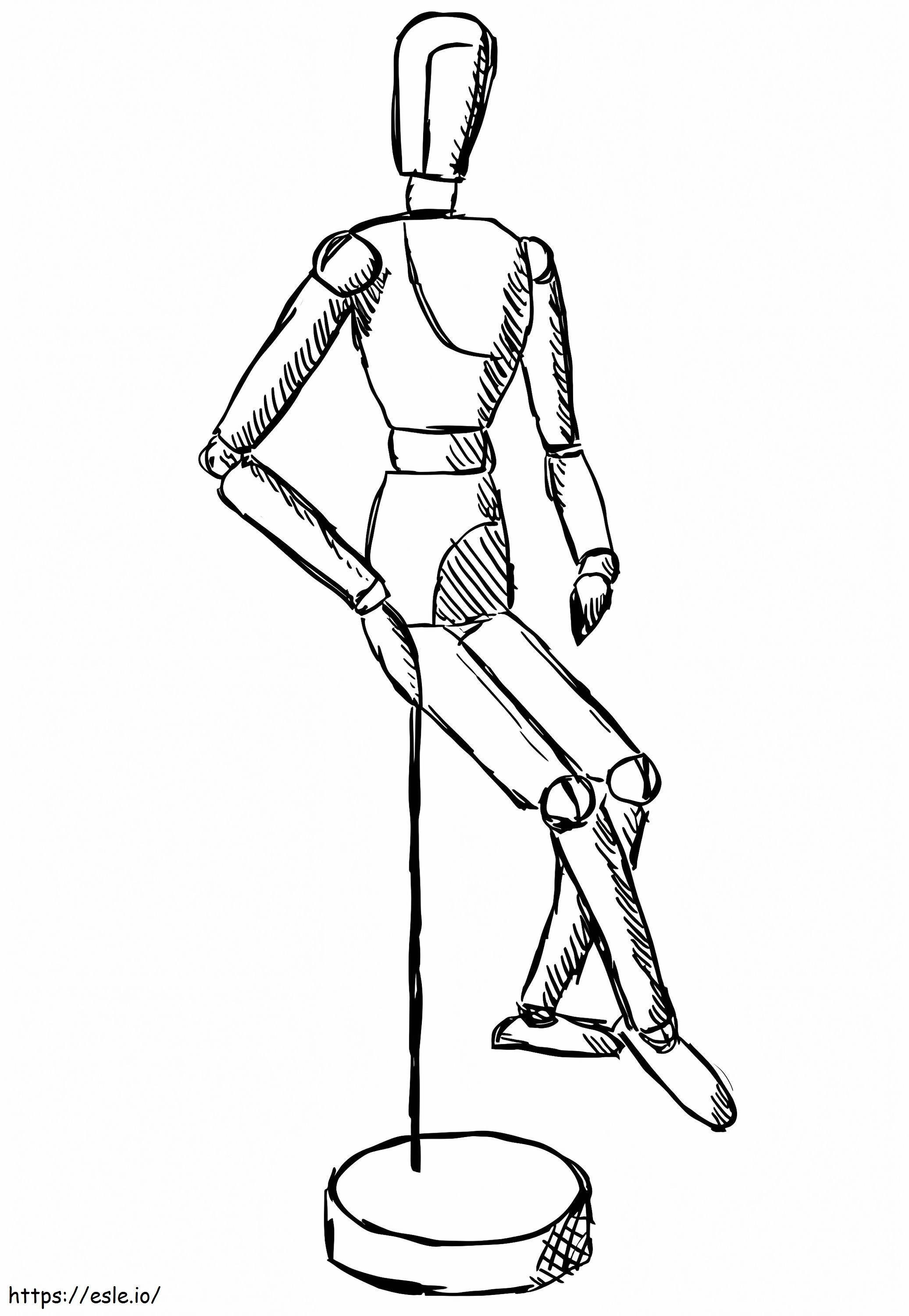 Mannequin Sketch coloring page