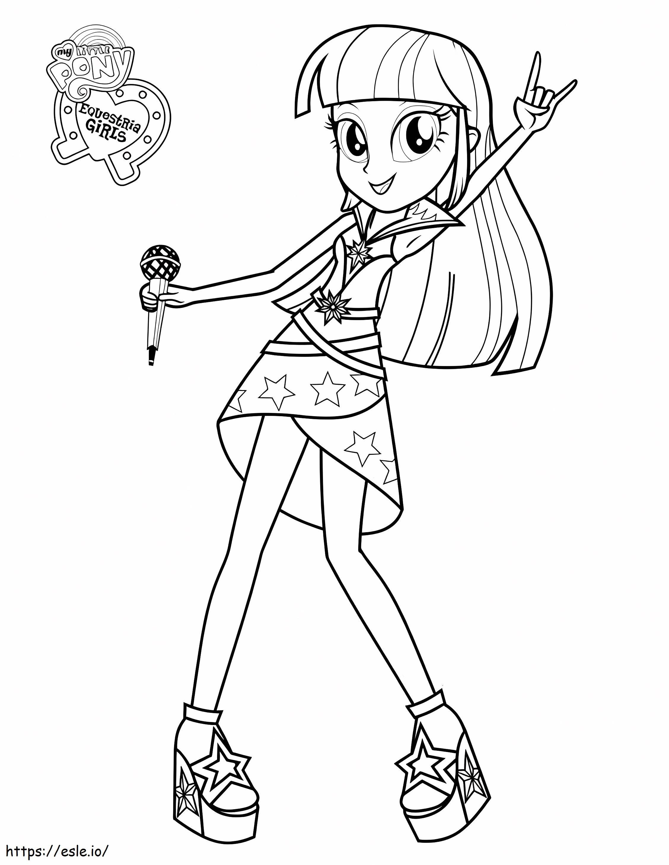 1535165597 Twilight Sparkle Singing A4 coloring page