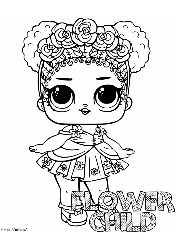 Coloriage 1572569696 Poupée enfant fleur Lol Surprise à imprimer dessin