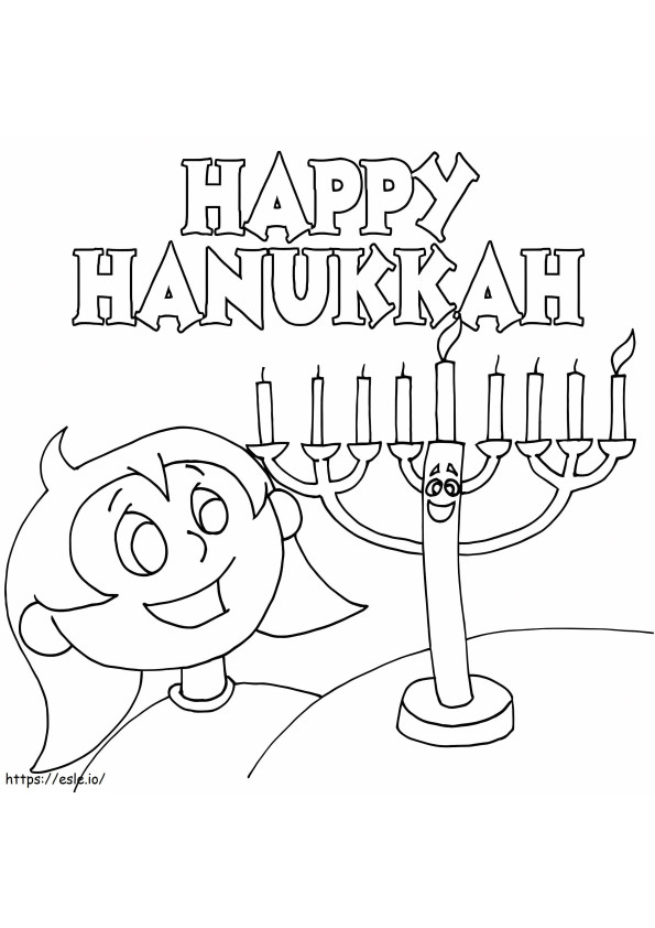 Happy Hanukkah Printable de colorat