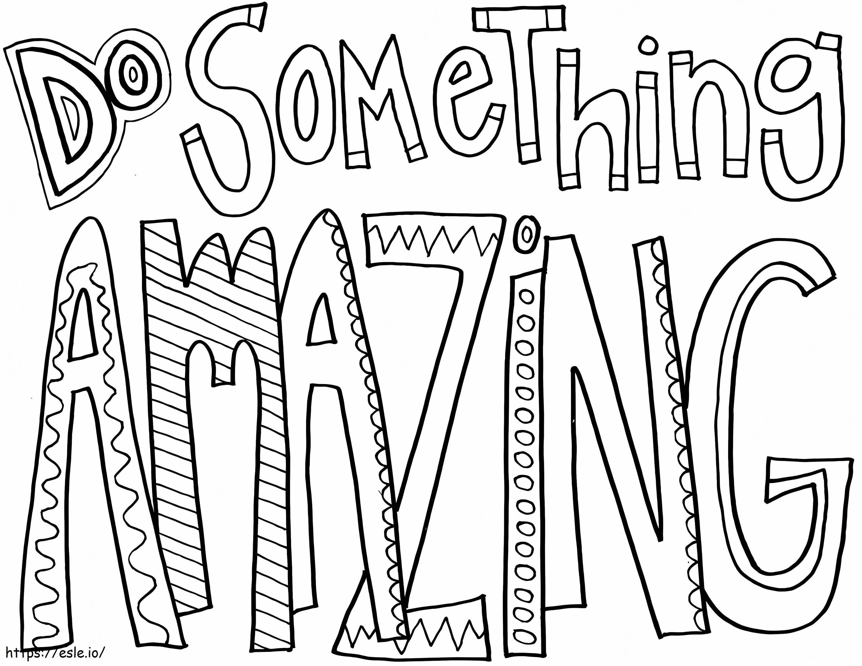 Do Something Amazing coloring page
