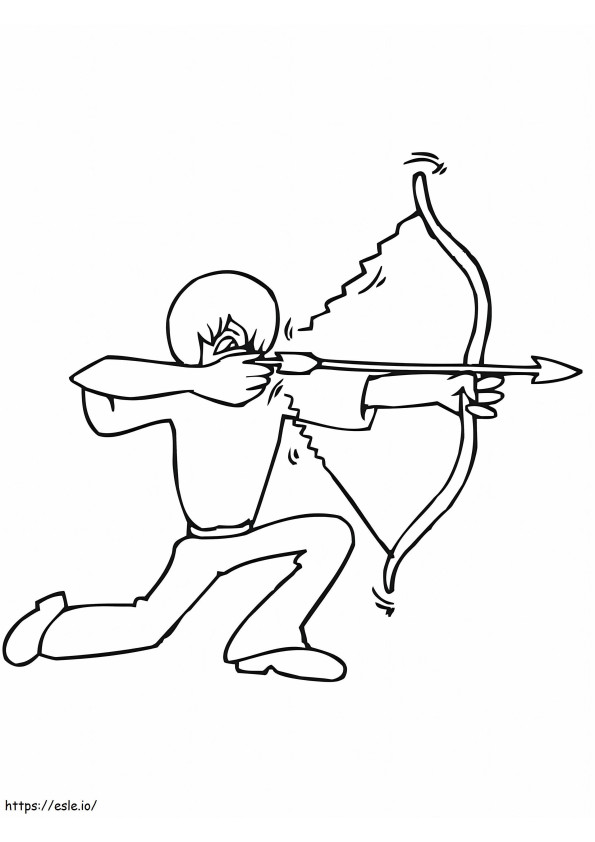 1555918630 Bow Shooting From The Knee coloring page
