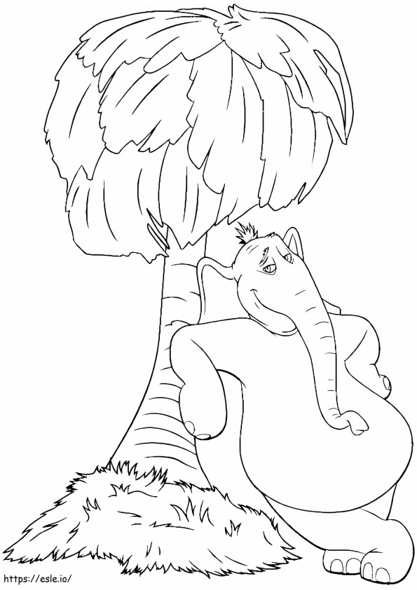 Funny Horton coloring page