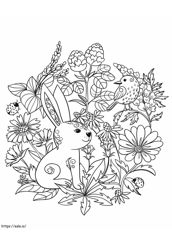 1560156901 Rabbit A4 coloring page