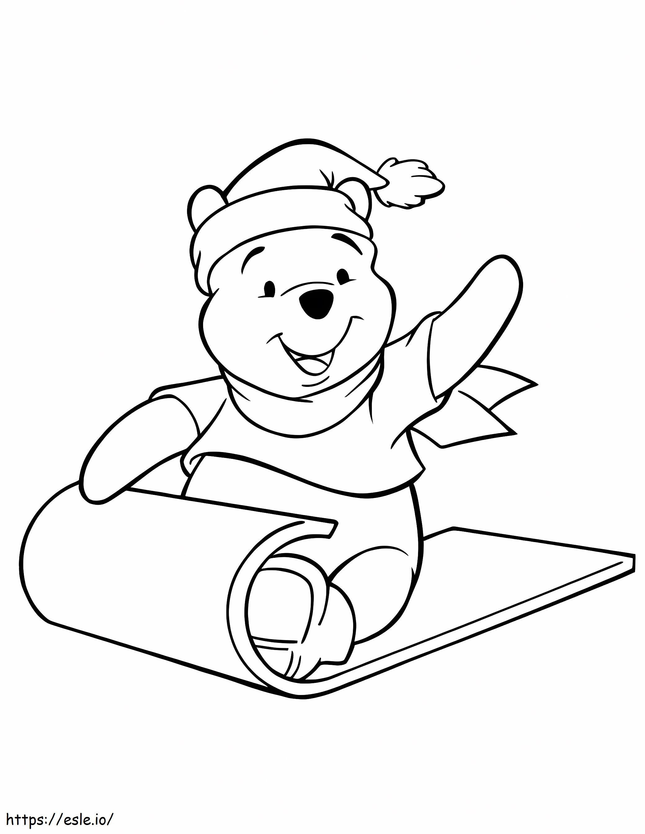 Winnie The Pooh auf Schlitten ausmalbilder