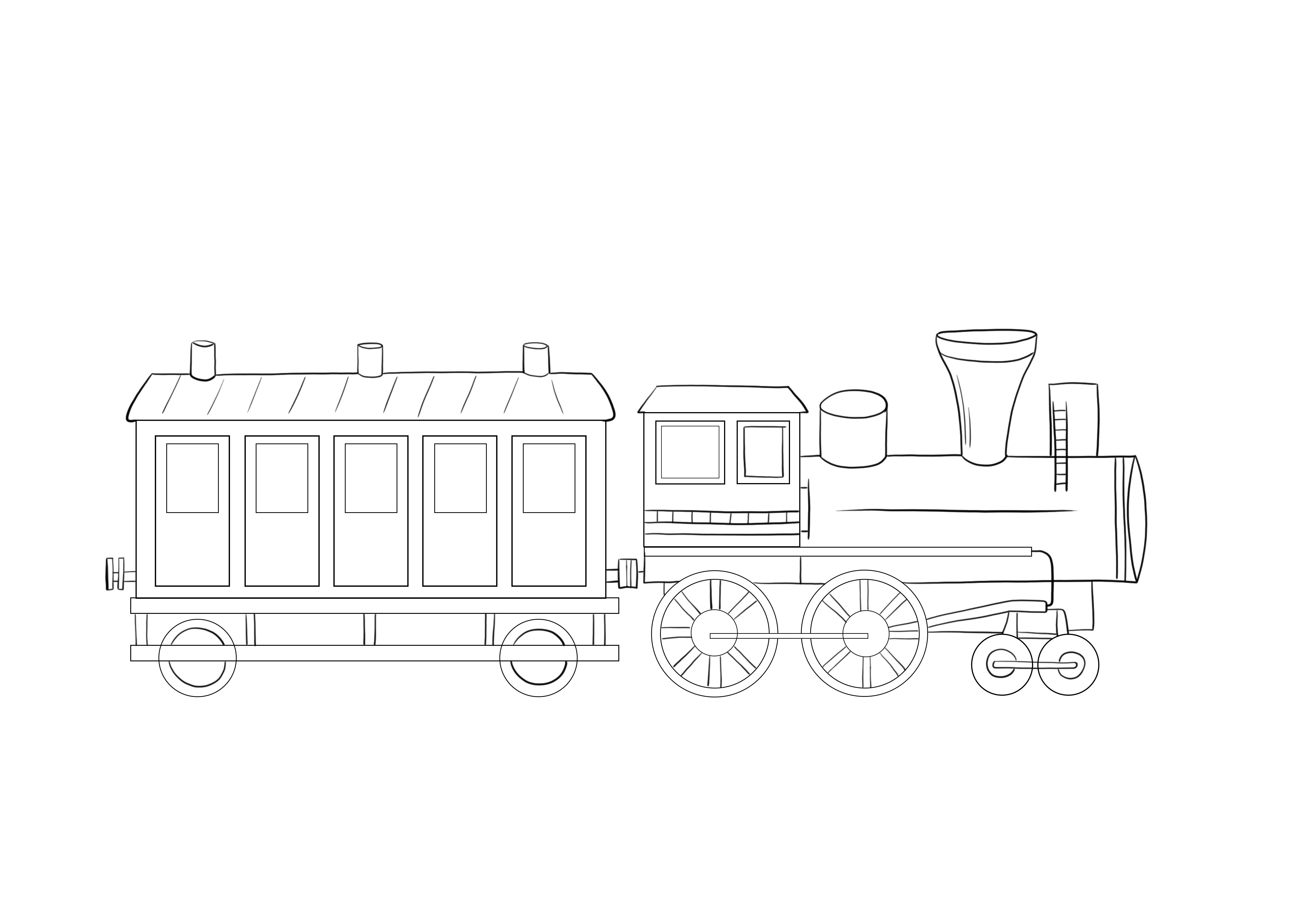 Train et locomotive gratuits pour imprimer ou enregistrer l'image