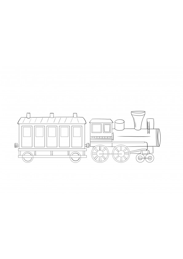Train et locomotive gratuits pour imprimer ou enregistrer l'image