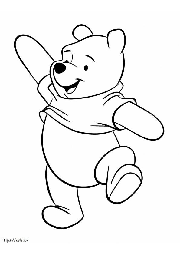 Amuzant Winnie the Pooh de colorat