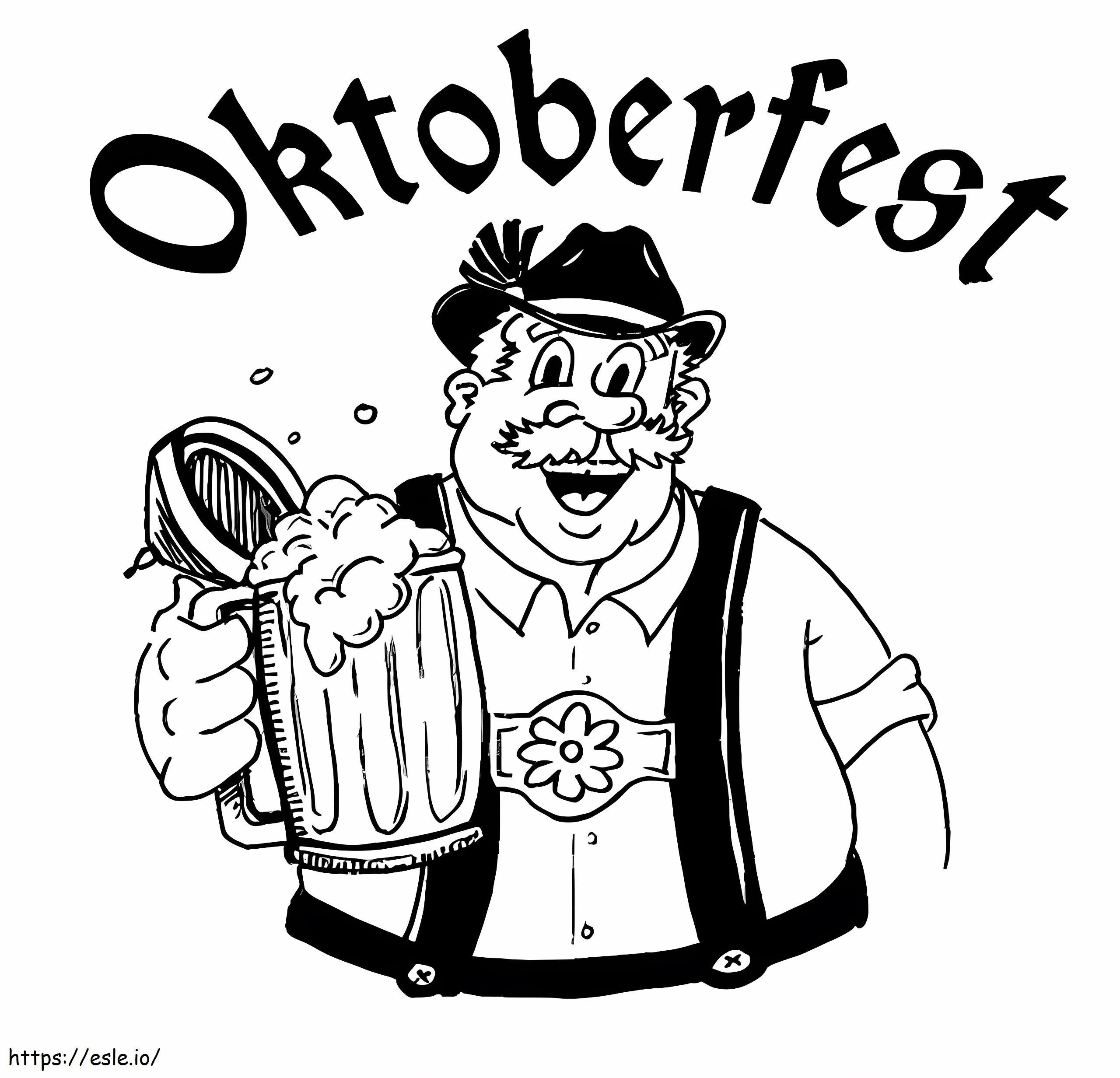 Coloriage Homme Oktoberfest à imprimer dessin