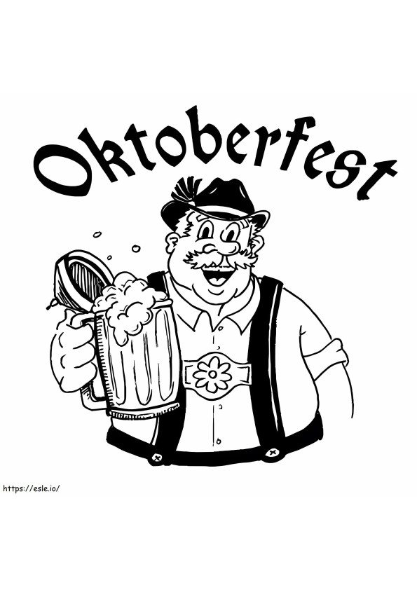 Homem Oktoberfest para colorir