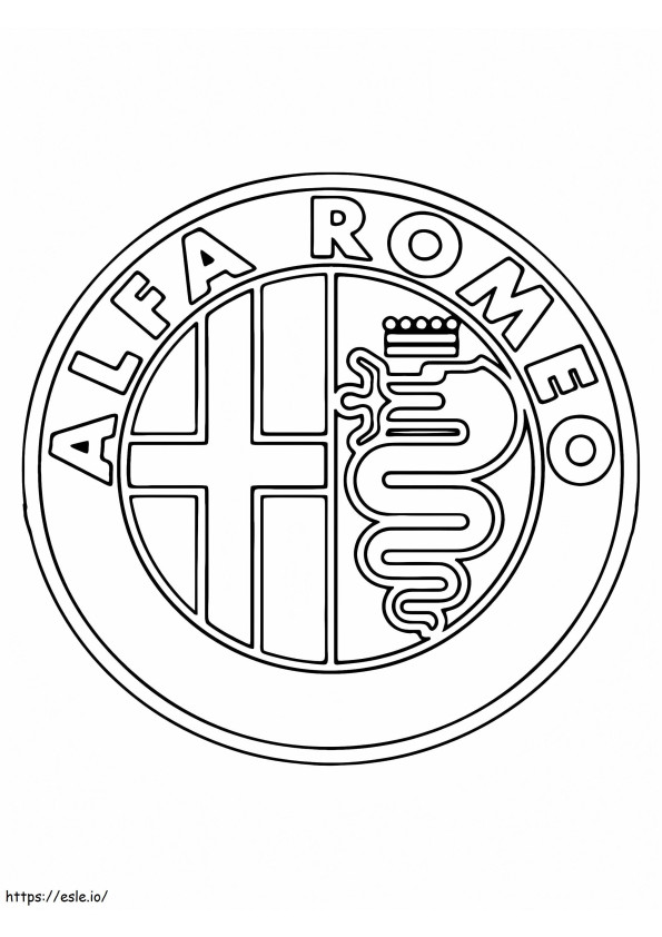 Logo-ul mașinii Alfa Romeo de colorat