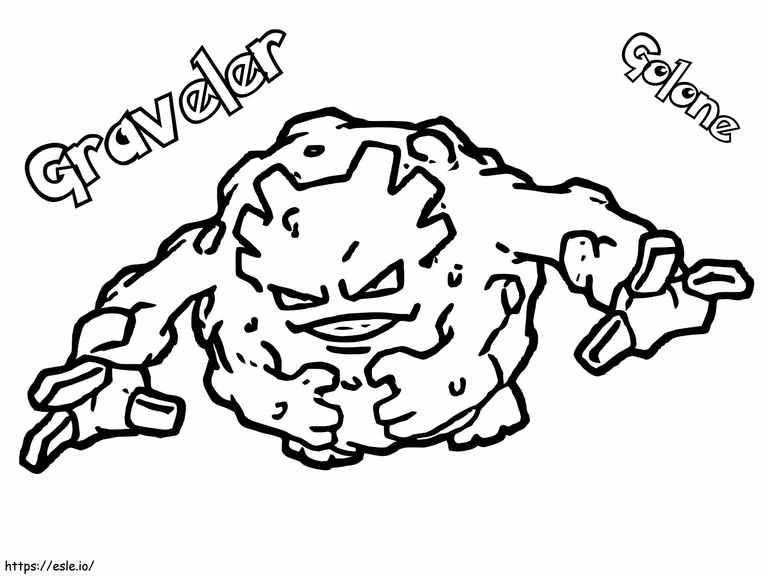 Pokemon Graveler coloring page